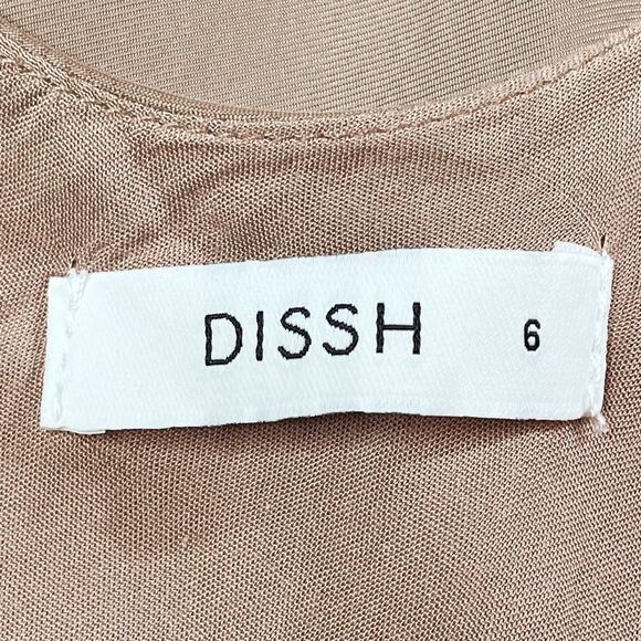 Dissh Pink Beige Bias Cut Maxi Dress Size 6 AU 2 US - Picture 3 of 5